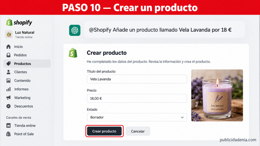 Paso 10: Crea un producto