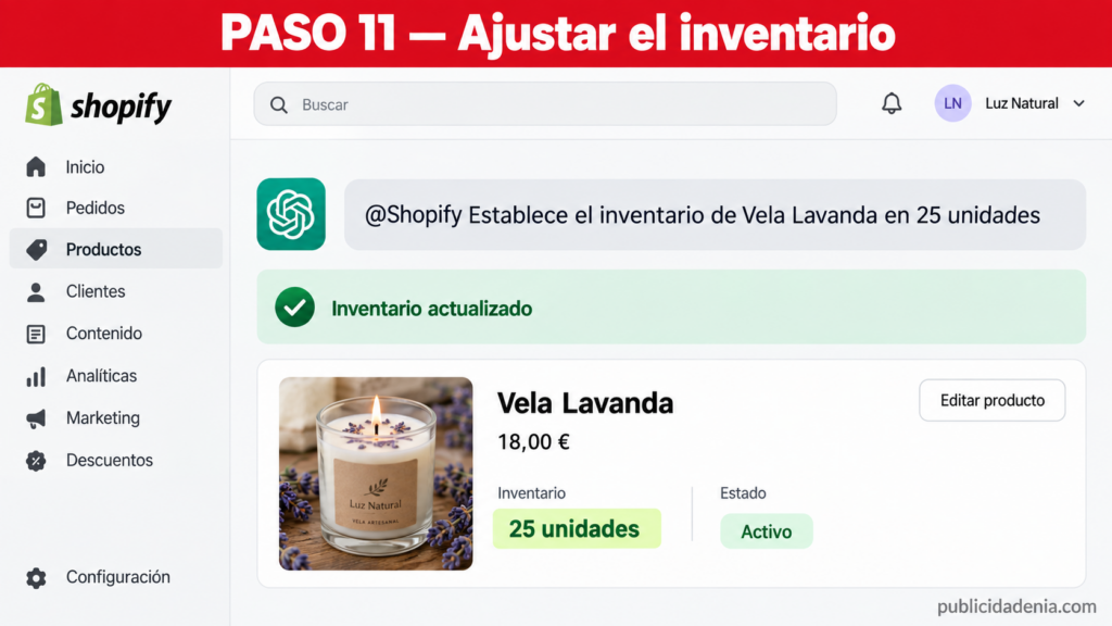 Paso 11: Ajusta el inventario